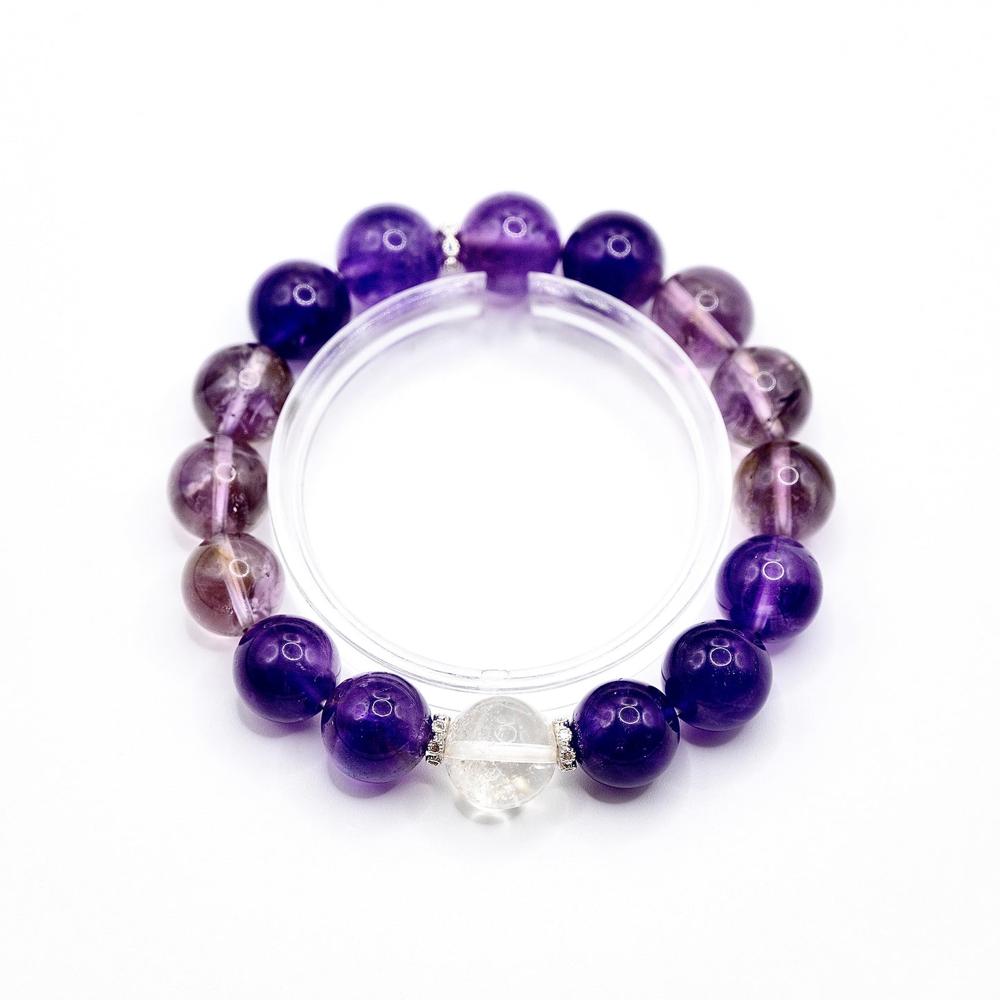 紫宵（ししょう）｜アメジスト × 水晶ブレスレット