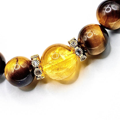 金嶺（きんれい）｜タイガーアイ × シトリンブレスレット