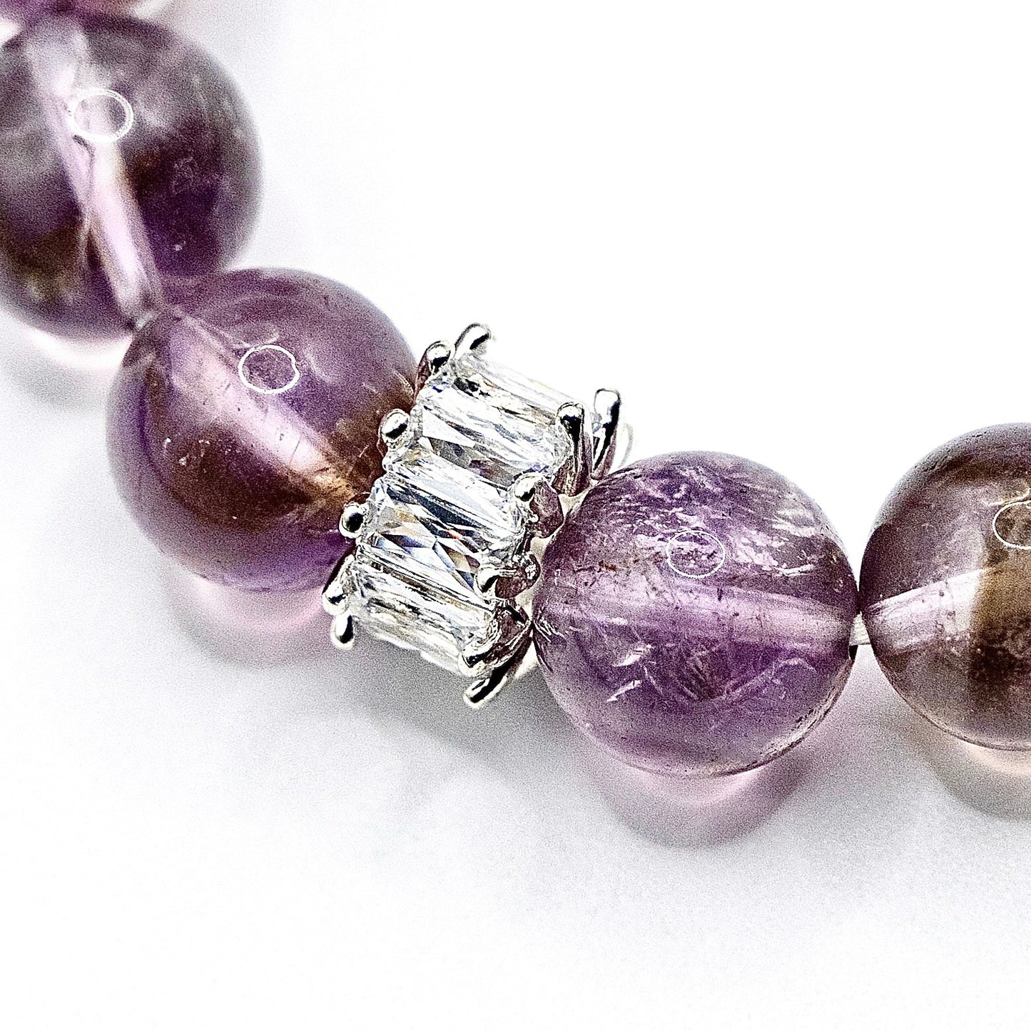 宵の波｜アメジスト × 水晶ブレスレット