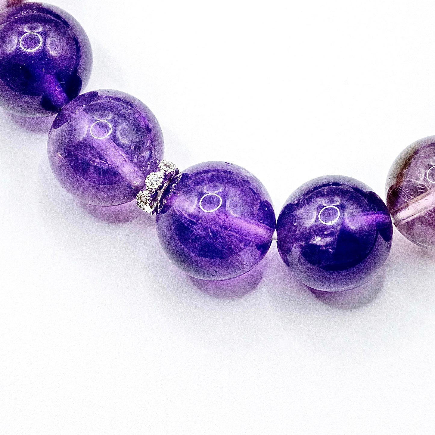 紫宵（ししょう）｜アメジスト × 水晶ブレスレット